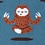 Sloth Yoga Blue Sock